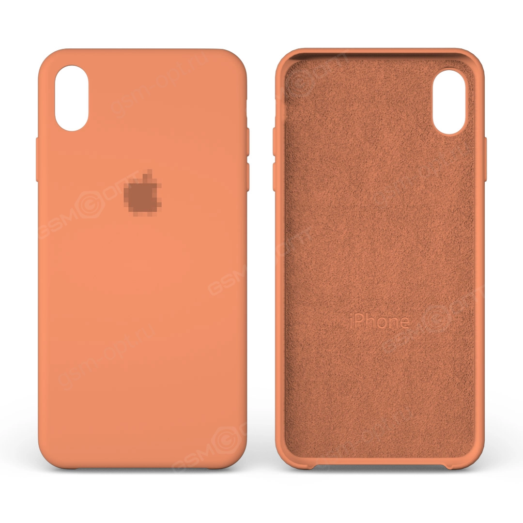 Купить Чехол для iPhone XS Max, Silicone Case, премиум, свежая папайя с  доставкой по России от двух дней и оплатой при получении от 30 рублей