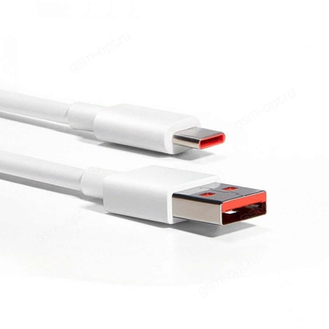 Купить Кабель USB Xiaomi Type-C 6A, 120W, белый, оригинал с доставкой по  России от двух дней и оплатой при получении от 490 рублей