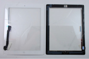 Тачскрин для iPad 3 (2012)/ iPad 4 (2012) белый, с кнопкой HOME, AAA