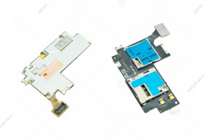 Шлейф для Samsung Galaxy Note 2 (N7100) с разъемами SIM и microSD