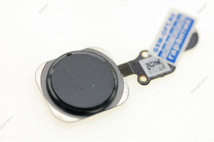 Кнопка HOME для iPhone 6S/ iPhone 6S Plus на шлейфе, с клавишей, черный