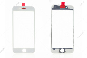 Стекло дисплея для переклейки для iPhone 6 белый, в рамке + OCA