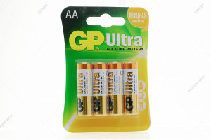 Батарейка алкалиновая AA, GP Ultra, LR6/4B, 4шт в блистере