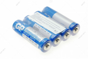 Батарейка солевая AA, GP Power Plus Blue, R6/4S, 4шт без упаковки