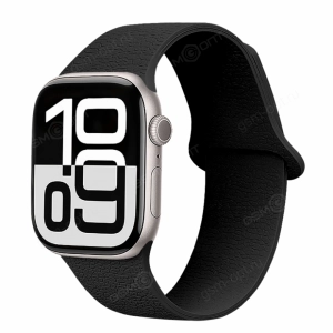Ремешок силиконовый для Apple Watch SE, 38мм, 40мм, 41мм,  Magnet, размер S, черный