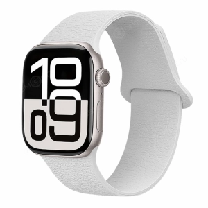Ремешок силиконовый для Apple Watch 49мм, 45мм, 44мм, Magnet, размер M/L, белый