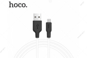 Кабель USB Hoco X21 Silicone Micro-USB, 1м, черно-белый