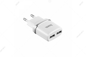 Сетевая зарядка USB Hoco C12 Smart два USB порта 5V-2.4A, белый