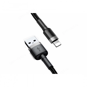 Кабель USB - Lightning для Apple Baseus Cafule, 1м, серый-черный