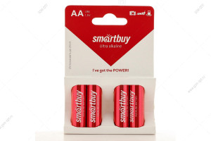 Батарейка алкалиновая AA, Smartbuy, LR06/4CARD 4шт в упаковке