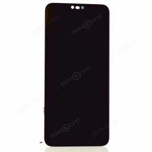 Дисплей для Huawei Honor 10 с тачскрином, черный (со сканером отпечатка пальца)