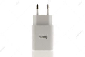 Сетевая зарядка USB Hoco C62A Victoria 2 порта USB 2.1A, с кабелем Type-C, 1м, белый
