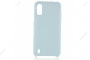Чехол Silicone Cover для Samsung Galaxy A01, M01 голубой