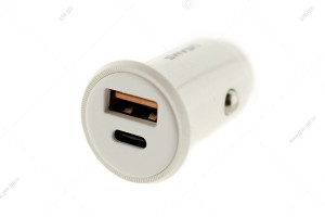 Автомобильная зарядка USB Usams C12, Type-C QC4.0, 2.5A, белый