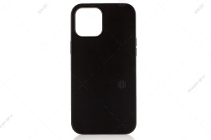 Чехол для iPhone 12 Pro Max Leather Case MagSafe, кожаный с магнитом, черный