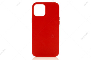 Чехол для iPhone 12 Pro Max Leather Case MagSafe, кожаный с магнитом, красный
