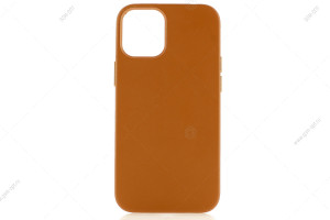 Чехол для iPhone 12 Mini Leather Case MagSafe, кожаный с магнитом, коричневый