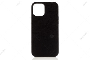 Чехол для iPhone 12 Pro Max Leather Case, кожаный, черный