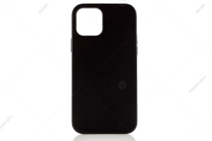 Чехол для iPhone 12/ 12 Pro Leather Case MagSafe, IC, кожаный с магнитом, черный