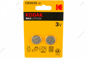 Батарейка Kodak CR2025-2BL, 2шт в блистере
