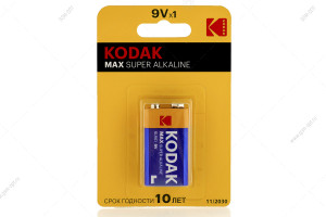 Батарейка Крона Kodak LR61-1BL, Max Alkaline