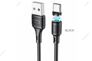 Кабель USB Hoco X52 Sereno Type-C, 1м, магнитный, черный