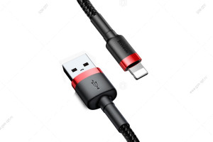 Кабель USB Baseus Cafule Lightning для Apple, 50см, черный-красный