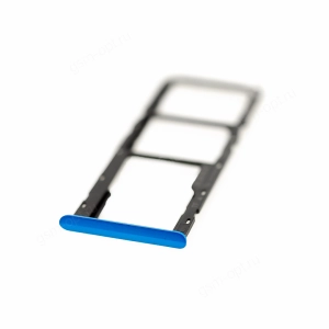 Слот SIM/ microSD-карт для Realme C3 синий