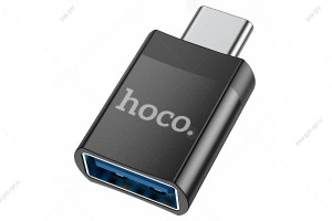 Адаптер переходник Hoco UA17 Type-C (M) на USB3.0 (F), черный