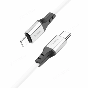 Кабель Type-C - Lightning для Apple Hoco X86 Spear PD20W, 1м, белый