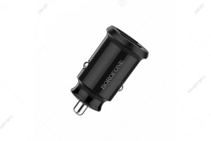 Автомобильная зарядка USB Borofone BZ8, два порта USB, 2.4A, черный