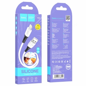 Кабель USB - Lightning для Apple Hoco X82, 2.4A, 1м, белый