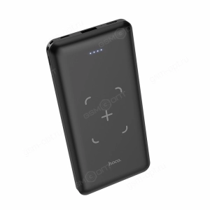 Внешний аккумулятор Power Bank Hoco J50, 10000mAh, с беспроводной зарядкой, черный