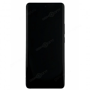 Дисплей для Realme 10 Pro+ (Plus) в рамке, черный (OLED)