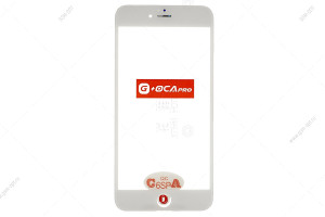 Стекло дисплея для переклейки G+OCA Pro для iPhone 6S Plus белый, в рамке + OCA