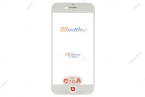 Стекло дисплея для переклейки Musttby для iPhone 7 белый в рамке + OCA