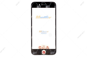 Стекло дисплея для переклейки Musttby для iPhone 8 черный в рамке + OCA