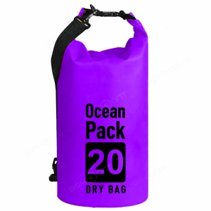 Купить Водонепроницаемая сумка-баул (гермомешок) Ocean Pack 20L #10 сиреневый с доставкой по России от двух дней и оплатой при получении от 600 рублей