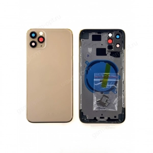 Корпус G+OCA Pro для iPhone 11 Pro Max золото + комплект клавиш