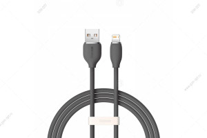 Кабель USB Baseus Jelly Liquid Silica Gel, Lightning для Apple, 2.4A, 1.2м, черный