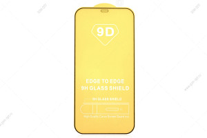 Защитное стекло 9D для iPhone 12 Pro Max, черный (в тех.упаковке)