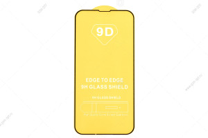 Защитное стекло 9D для iPhone 14, iPhone 13, iPhone 13 Pro, черный (в тех.упаковке)
