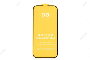 Защитное стекло 9D для iPhone 15, iPhone 14 Pro, черный (в тех.упаковке)