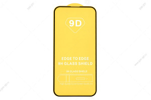 Защитное стекло 9D для iPhone 15 Plus, iPhone 14 Pro Max, черный (в тех.упаковке)