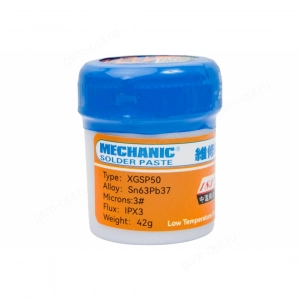 Паста паяльная Mechanic XGSP50 183 C (42г) уценка - дата производства 22.09.2025