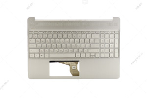 Клавиатура для ноутбука HP Laptop 15S-EQ1048UR, топкейс в сборе, серебристый, оригинал