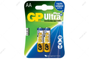 Батарейка алкалиновая AAA, GP Ultra Plus, LR03/2BL, 2шт в блистере