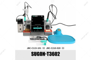 Паяльная станция SUGON T3602 двухканальная (два паяльника: T115 + T210) + измеритель температуры