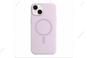 Чехол для iPhone 14 Bucksuiti Silicone Case, MagSafe, силиконовый с магнитом #06 сиреневый