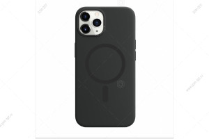 Чехол для iPhone 14 Pro Bucksuiti Silicone Case, MagSafe, силиконовый с магнитом #01 черный